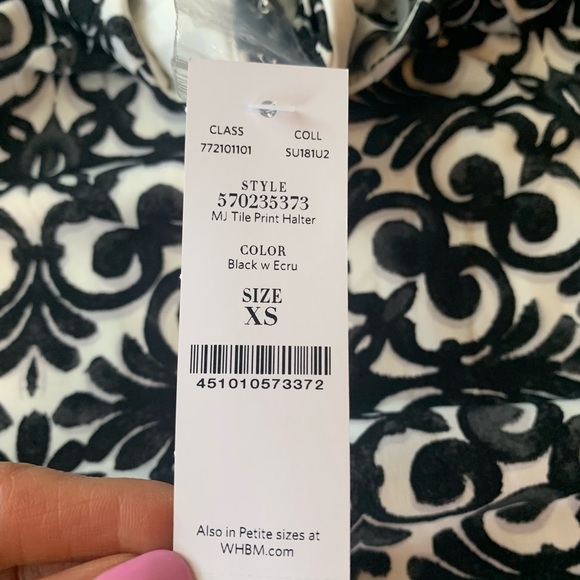 White House Black Market white and black tank top - Picture 7 of 8